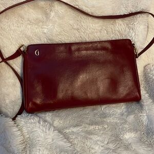 Vintage Ganson wine color leather crossbody